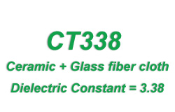Material de PCB de radiofrecuencia ct338 (cerámica + tela de fibra de vidrio)