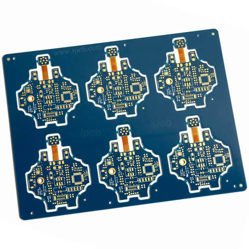 Mavi solder maskesi Rigid-Flex PCB(R-FPCB)