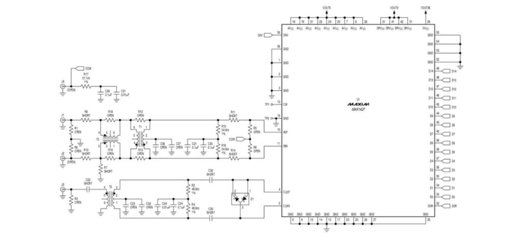 Max1418 ADC chip y circuito