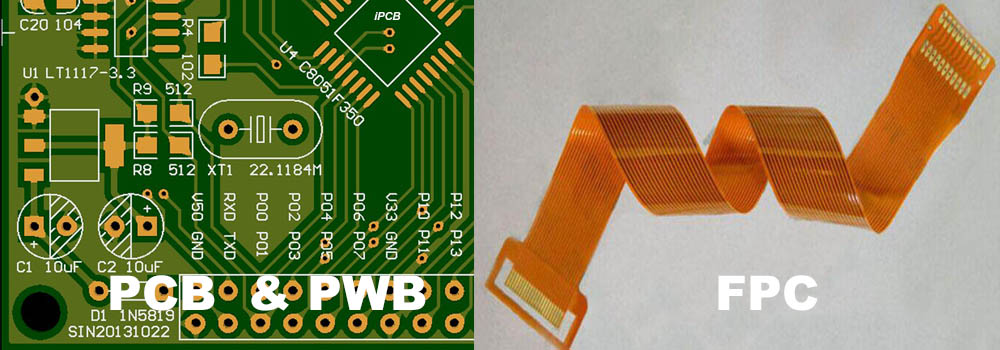 Circuits imprimés à pwb, pwb à FPC