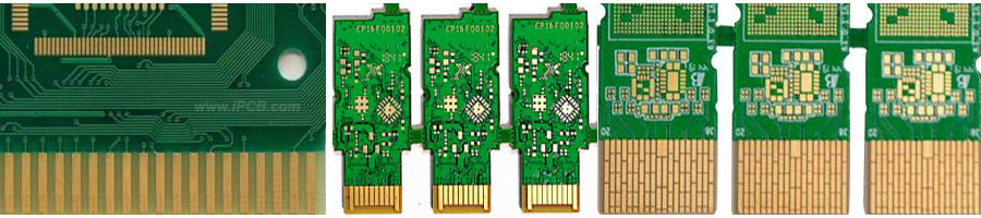 Three types of gold finger PCB